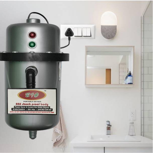 Bio 1 L Instant Water Geyser (Instant portable water heater geyser for use home, Grey)