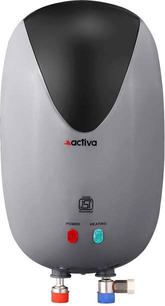 ACTIVA 3 L Instant Water Geyser (3 KVA Special Anti Rust Coated SS Tank, Full Abs Body 5 Years Warranty Black, Grey)