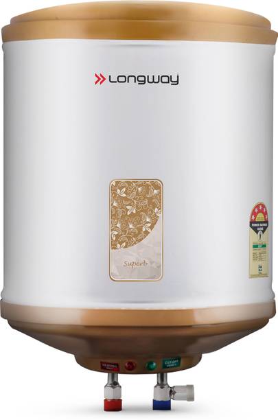 Longway Superb 6 L Storage Water Geyser 5 Star BEE Energy Rating | SS Tank with Anti-Rust Coating | Multi Safety