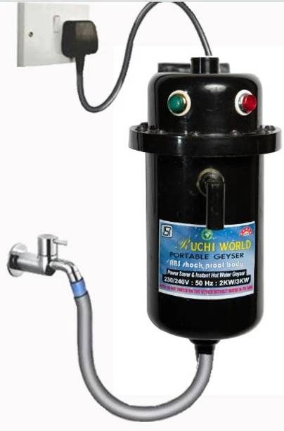 Ruchi World black Instant Water Geyser (PORTABLE GEYSER)1 L Useful for Kitchen 1 L Instant Water Geyser