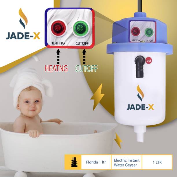 jade-x 1 L Instant Water Geyser (BLUEONXY, White/blue)