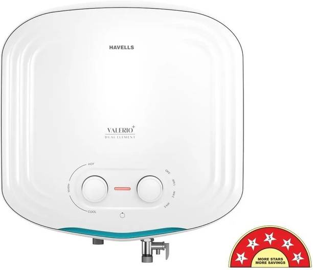 HAVELLS Valerio + 15 Ltr Convertible With Dual Element & Free Installation 15 L Storage Water Geyser