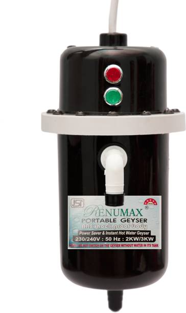 RENUMAX 1 L Instant Water Geyser (PORTABLE HEATER GEYSER SHOCK PROOF PLASTIC BODY WITH INSTALLATION KIT 1 L Instant Water Geyser