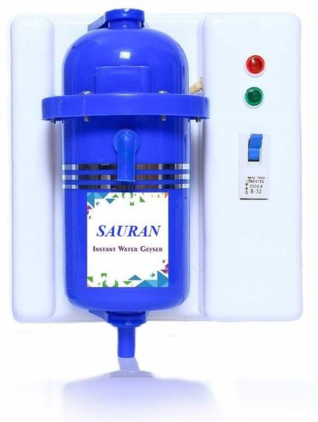 Sauran Instant Portable Water Geyser With MCB For Home And Other 1 L Instant Water Geyser