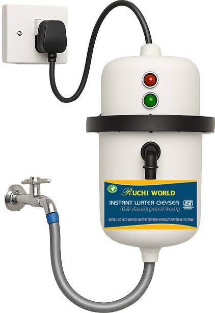 Ruchi World PORTABLE Instant Water Geyser (PORTABLE GEYSER)1 L Useful for Kitchen 1 L Instant Water Geyser
