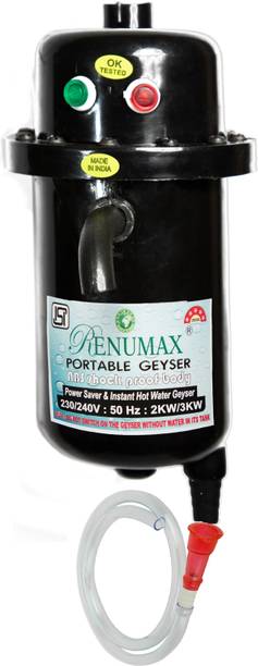 RENUMAX 1 L Instant Water Geyser (1L INSTANT WATER PORTABLE HEATER GEYSER SHOCK PROOF PLASTIC BODY WITH INSTALLATION KIT 1 L Instant Water Geyser