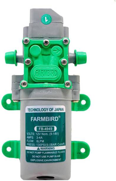FARMBiRD High Pressure 12V DC Water Pump | 135 PSI singal Motor Diaphragm Water Pump Diaphragm Water Pump