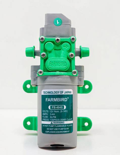 FARMBiRD Agriculture Battery Sprayer Pump Motor 135 PSI High Pressure Water Pump Diaphragm Water Pump