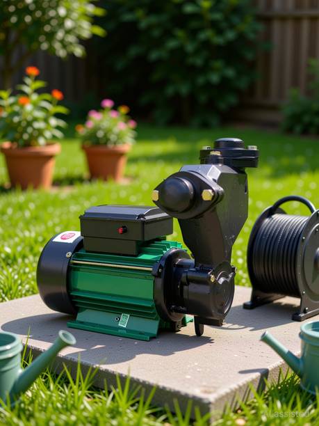 DAMOR 1 HP Pure Copper Self-Priming Monoblock Pump | 10-30 Meter Head | 60 LPM Flow | Centrifugal Water Pump