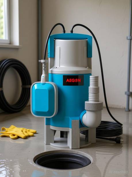 AEGON ASP1100 Sewage Single Phase IPX8, 16000 L/H, Max Height 9.5m, Depth 7m Submersible Water Pump