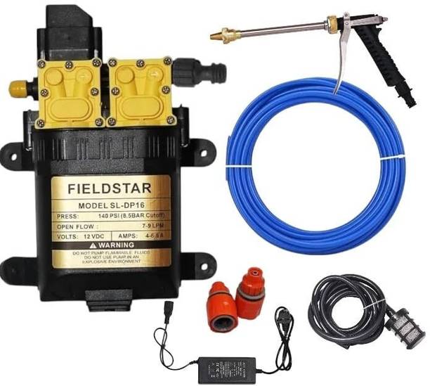 Fieldstar Solar Panel Cleaning Washing Kit | 12v High-Pressure Pump Diaphragm Water Pump
