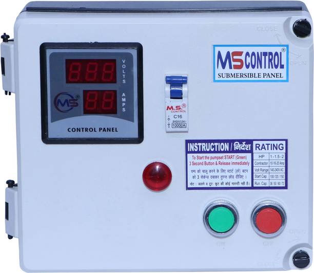 M S control 3 HP Single Phase PVC Digital Submersible motor starter for water Filled/Control Submersible Water Pump