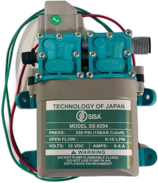 Sisa High Pressure 12V DC Water Pump | 250 PSI Double Motor Magnetic Water Pump