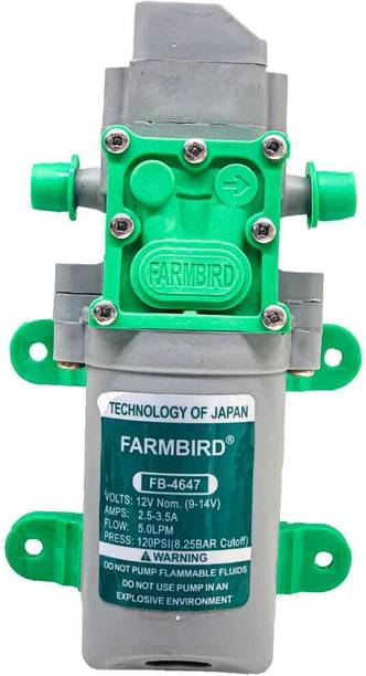 FARMBiRD High Pressure 12V DC Water Pump |120 PSI singal Motor Diaphragm Water Pump Diaphragm Water Pump