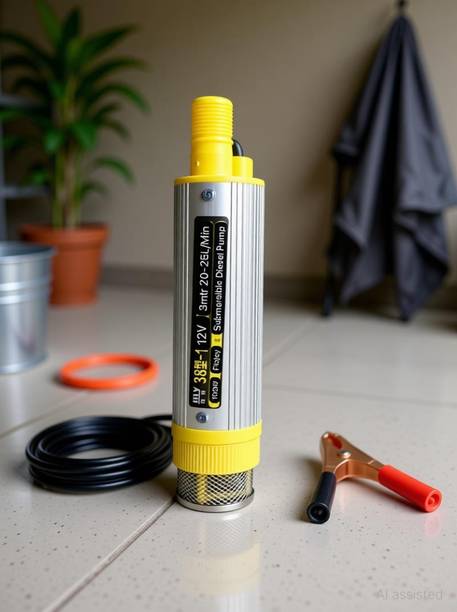 FLOJOY DC 12V 100W 38mm Electric Diesel Pump Lift 2-3mtr flow 20-25L/min Submersible Water Pump