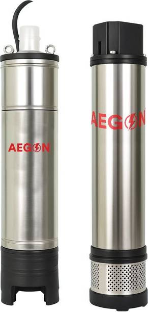 AEGON HydroMax Series 1.5hp Borewell Pump, Water Filled, 15 Stage, 75mtrs Head, 150Lpm Submersible Water Pump