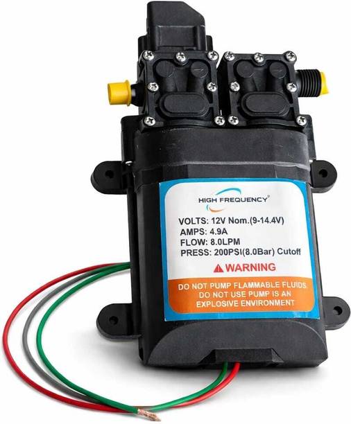High Frequency 12V 8/LPM Spray Double Motor Copper High Pressure Auto Cut Diaphragm Water Pump