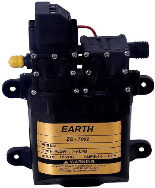 BALRAMA Heavy Duty High Pressure 9 LPM/12 Volt DC/5 Amp Double Head Battery Sprayer Motor Diaphragm Water Pump