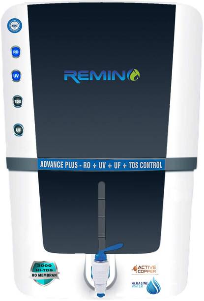 Remino Water Purifier with Active Copper and Alkaline RO+UV+UF+TDS Water Filter for Home 12 L RO + UV + UF + TDS Control Water Purifier