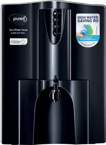 Pureit Eco Water Saver 10 L RO + UV + MF Water Purifier 7 Stage Filteration Upto 60% Water Recovery Wall Mountable Ideal for Borewell, Tanker & Municipal Water