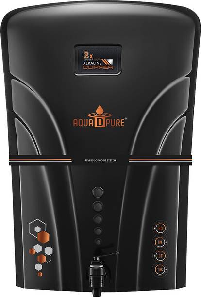 AquaDpure AquaX Bio Alkaline with Active Copper RO Water Purifier with Fully Automatic 12 L RO + UV + UF + Copper + TDS Control Water Purifier