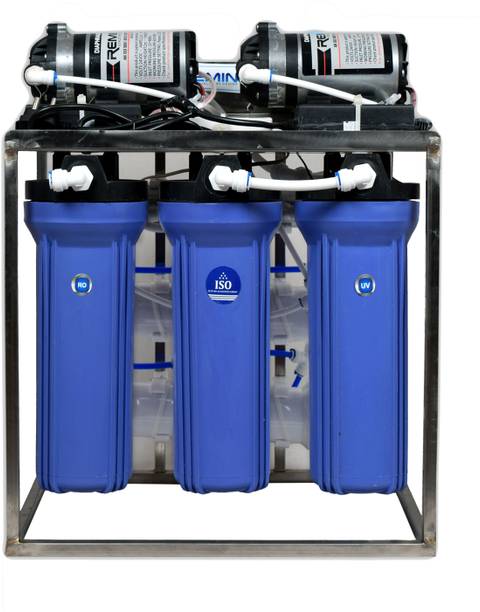 Remino 25 LPH Commercial RO+ Water Purifier Plant Double Purification Stainless steel 25 L UV Water Purifier