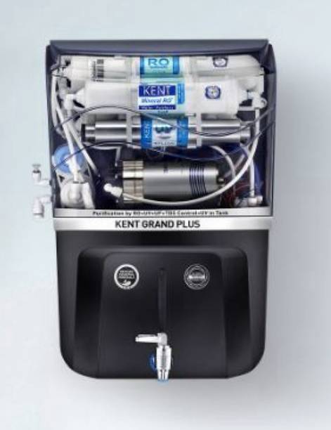 KENT GRAND PLUS B 9 L RO + UV + UF + TDS Control + UV in Tank Water Purifier (Black)