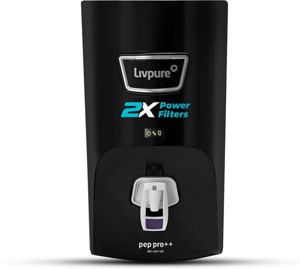 LIVPURE LIV-PEP-PRO-PLUS+ 2X Power Filter | No Filter Cost for 2 Year | 7 L RO + UV + UF Water Purifier