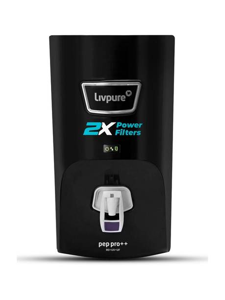 LIVPURE LIV-PEP-PRO-PLUS+ 2X Power Filter | No Filter Cost for 2 Year | 7 L RO + UV + UF Water Purifier