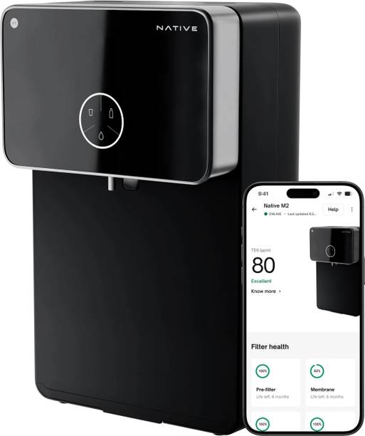 NATIVE By Urban Company M2 | Needs no service for 2 years | 10-stage Purifier 8 L RO + UV + Minerals + Alkaline Water Purifier Smart IoT Features