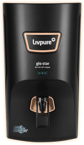 LIVPURE LIV-GLO-STAR-COPPER-HR 7 L RO + UV + UF + Copper Water Purifier