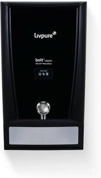 LIVPURE ‎LIV-BOLT BLACK 7 L RO + UV + UF + Minerals + Copper Water Purifier