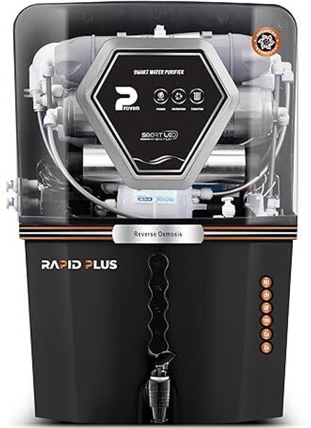 proven Rapid Plus RO+UV+UF | 12-Stage, Copper/Zinc, TDS Control, 1-Year Warranty 12 L RO + UV + UF + Copper + TDS Control Water Purifier