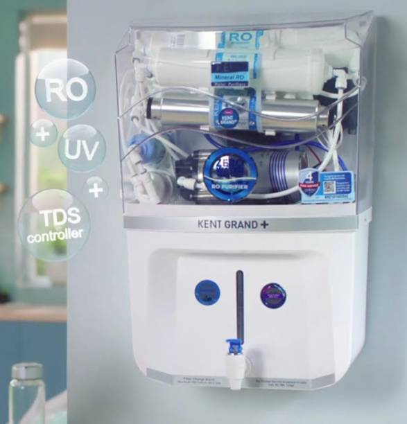 KENT GRAND+ 9 L RO + UV + UF + TDS + Mineral Water Purifier  (White)