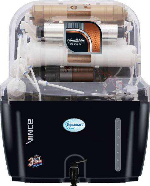 Aquamart Alkaline Ro Water purifier with Active Copper 12 L RO + UV + UF + TDS Water Purifier
