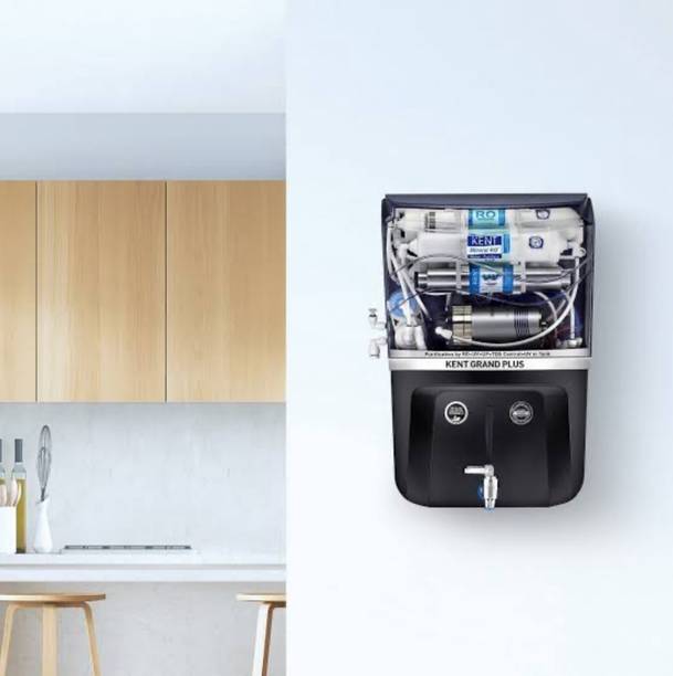 KENT GRAND PLUS B 9 L RO + UV + UF + TDS Control + UV in Tank Water Purifier  (Black)