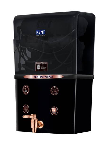 KENT Marvel Plus 8 L RO + UV + UF + Copper + TDS Control Water Purifier ISI Marked 8L Tank 20 LPH Flow deal for Borewell/Tanker/Municipal Water Largest Service Network