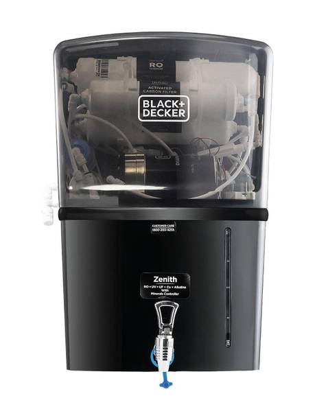 BLACK+DECKER by Kent RO Zenith RO Water Purifier| ISI Marked | Multiple Purification Process| 8 L RO + UV + UF + Copper + Alkaline + Minerals Water Purifier
