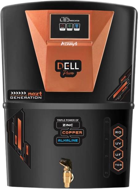 Always Dellpure Copper 9 Stage Purification Water purifier With LED INDICATOR 12 L RO + UV + UF + TDS + ALK + Copper Water Purifier