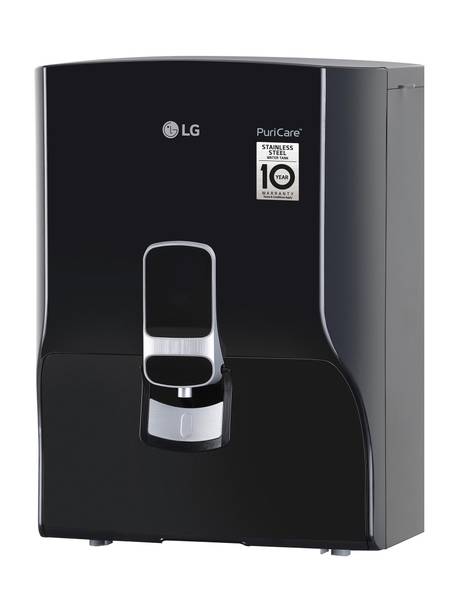 LG WW132NF 8 L RO Water Purifier Dual Protection Airtight Stainless Steel Tank | Digital Sterilizing care | Wall Mount | Multi Stage Filtration Process | Suitable for all - Borewell, Tanker, Municipality Water