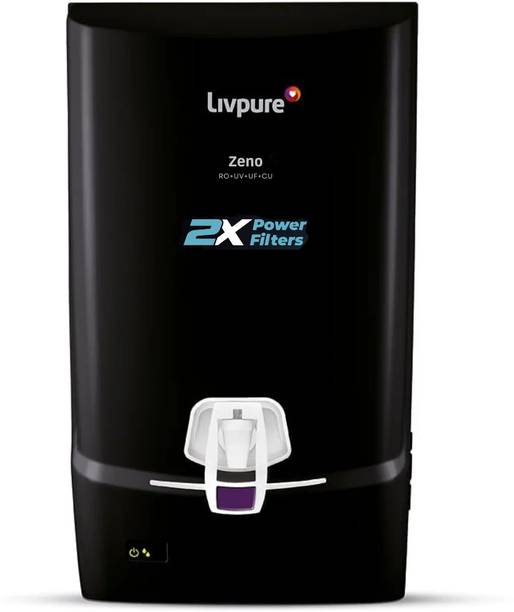 LIVPURE ZENO RO UV UF COPPER 2X POWER FILTER 7 L RO + UV + UF Water Purifier