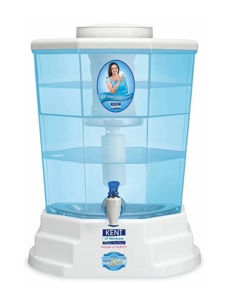 KENT Gold Plus 20 L Gravity Based Water Purifier Water Purifier | UF Technology Based | Non-Electric & Chemical Free | Counter Top | 20L Storage