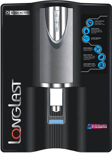 AquaActive Endura Long Last with 1 YEAR AMC 8 L RO + UV + UF + TDS Control + UV in Tank + Copper Water Purifier