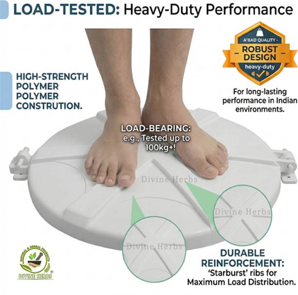 DIVINE HERBS Water Tank DURABLE PLASTIC Cover(Supper Quality-WHITE) 1000 L Water Tank