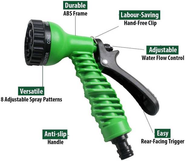 Shopfer 7-in-1 Multifunctional Garden Hose Nozzle Sprayer for Gardening Watering Wand