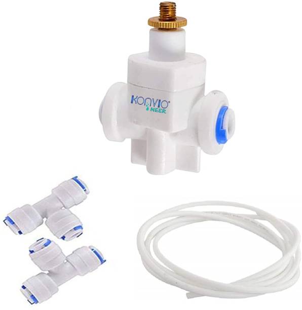 konvio neer Tds Adjuster for All Ro Water Filter With 2 Tee Connectors and 2 Meter Pipe Watermeter