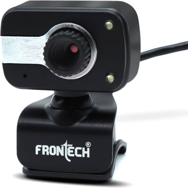 Frontech FT-2252 USB Webcam-640x480 Resolution| 30FPS Frame Rate|Built-in Mic| LED Lights  Webcam