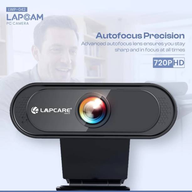 LAPCARE lapcam pc camera HD 720p HD Webcam 720p, with Microphone, USB Connectivity