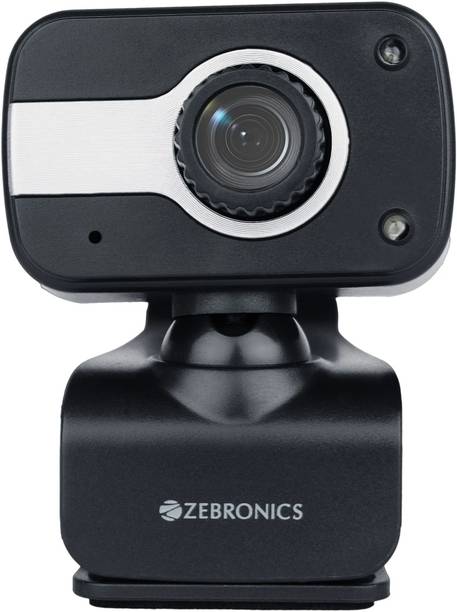 ZEBRONICS Zeb-Crystal Clear 0.3 MP  Webcam with Built-In Microphone with Night Vision USB Connectivity