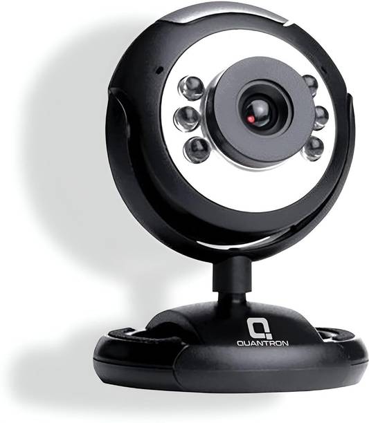 Quantron QPC-1010,6 LED Night Vision Webcam Plug & Play Camera VGA Webcam 480p, with Microphone, Night vision, USB Connectivity